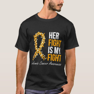 Camiseta Fita laranja do câncer de sangue conscientização s
