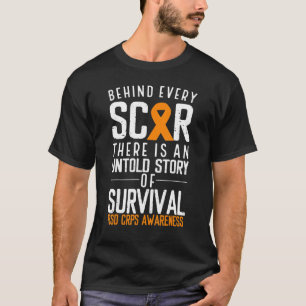 Camiseta Fita Laranja Por Trás De Cada Sobrevivente De Cris