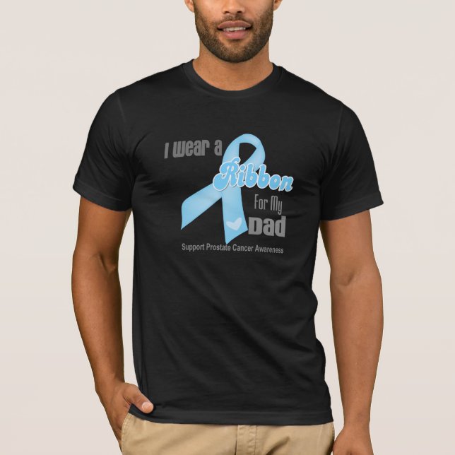 Camiseta Fita para meu pai - cancro da próstata (Frente)