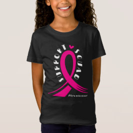 Camiseta Fita Rosa apoio ao cancer de mama