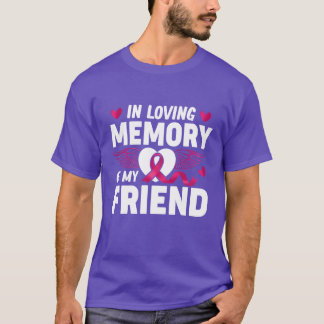 Camiseta Fita rosa ausente do amigo da consciência do Cance