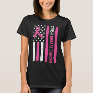 Camiseta Fita rosa cor-de-rosa com consciência do Cancer 3