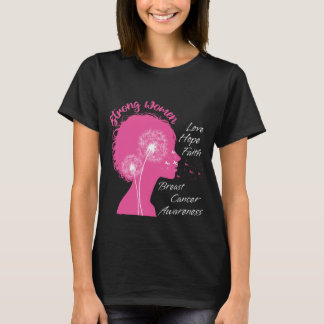 Camiseta Fita Rosa de Consciência do Cancer de Mama Dandeli
