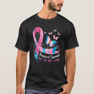 Camiseta Fita Rosa de Consciência do Cancer de Mama de Supo