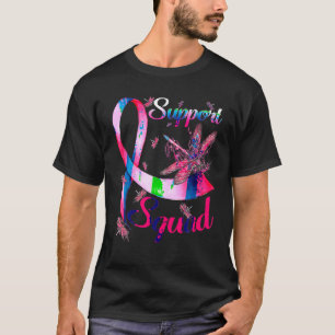 Camiseta Fita Rosa de Consciência do Cancer de Mama de Supo