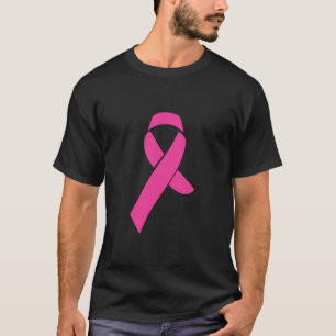 Camiseta Fita rosa de consciência do Cancer Eu Visto rosa
