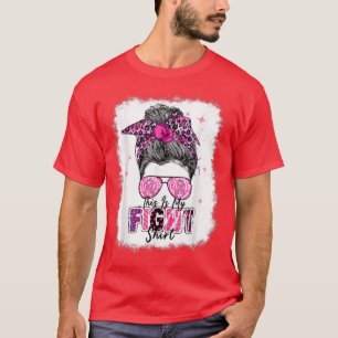 Camiseta Fita Rosa de Suporte ao Guerreiro do Cancer de Mam