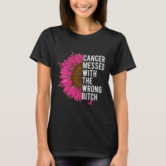 Camiseta Fita Rosa Do Câncer Da Mama Mensada Com Errado