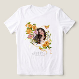 Camiseta Fita Rosa Dourada Chic Foto
