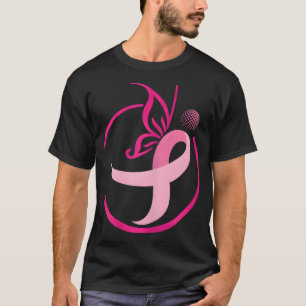 Camiseta Fita Rosa Fita Gado-Borboletas Cancer