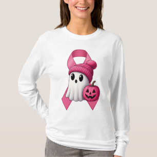 Camiseta Fita Rosa Floral - Apoio ao cancer de mama