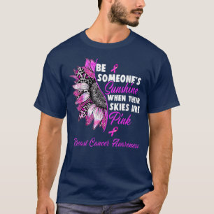 Camiseta Fita Rosa Rosa de Consciência do Cancer