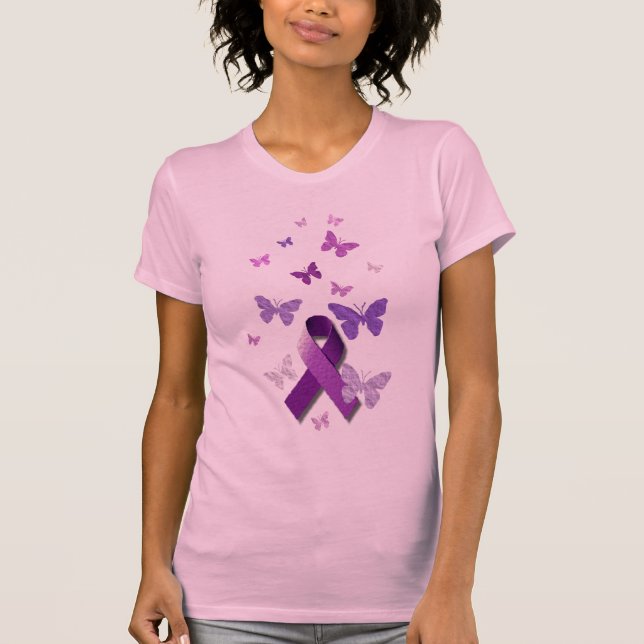 Camiseta Fita roxa da consciência (Frente)