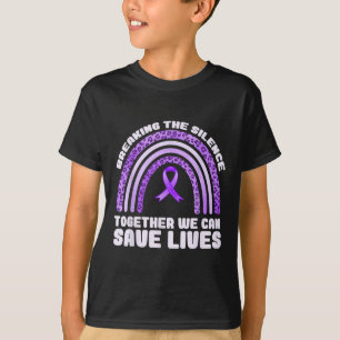Camiseta Fita Roxa de Conscientização sobre Superdose Depen