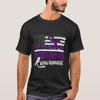 Camiseta Fita Roxa de Conscientização sobre Superdose Vício