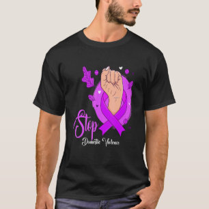 Camiseta Fita Roxa de Conscientização sobre Violência Domés