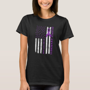 Camiseta Fita Roxa EUA Sinalizador Epilepsia Epilepsia Sens