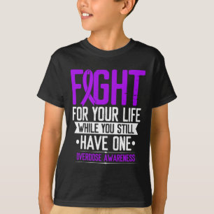 Camiseta Fita Roxa Luta Pela Sobredosagem Da Sua Vida