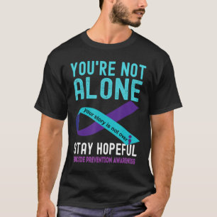Camiseta Fita Roxa Teal Suporta Prevenção Suicida Em Guerra