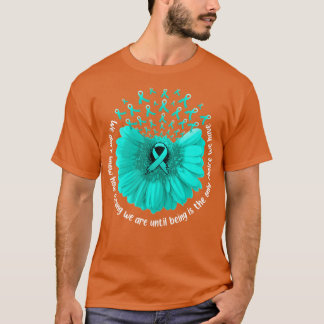Camiseta Fita Teal De Sensibilização Do Ovário De Girassol 
