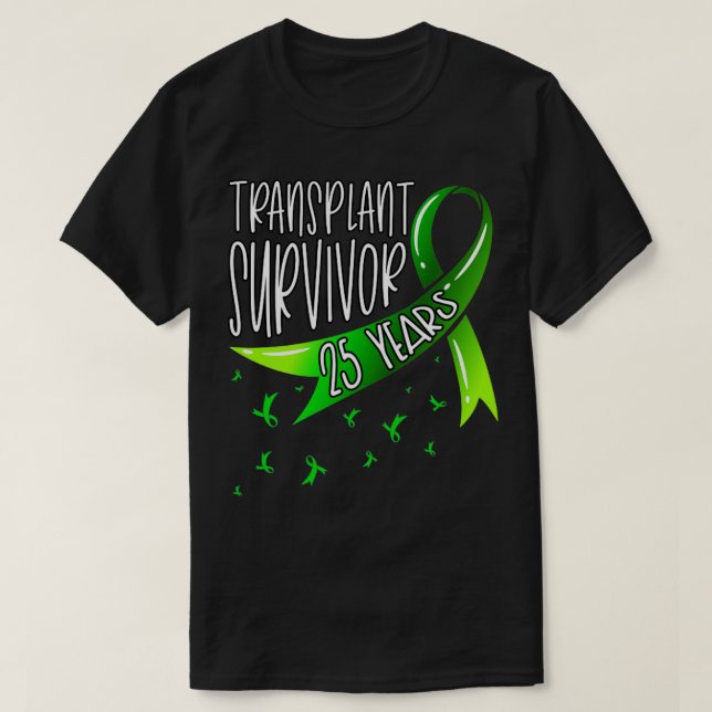 Camiseta Fita Verde De Sobrevivência Com Transplante De Órg (Frente do Design)