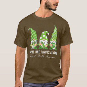 Camiseta Fita Verde Gnomo Um Combate Sozinha Saúde Mental