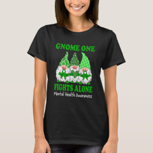 Camiseta Fita Verde Gnomo Um Combate Sozinha Saúde Mental