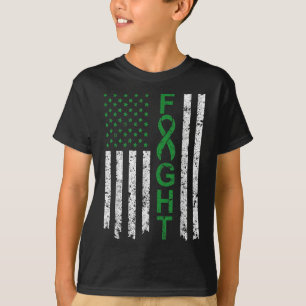 Camiseta Fita Verde Vintage Luta Saúde Mental Bandeira dos