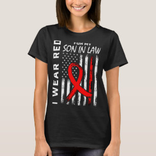 Camiseta Fita Vermelha Para Meu Genro Conscientização sobre