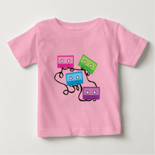 Camiseta Fitas de Cassete Coloridas
