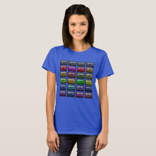 CAMISETA FITAS DE CASSETE RETRO AMOR DE MÚSICA