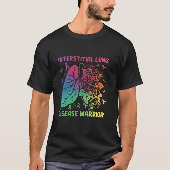 Camiseta Fitas de Guerreiro Intersticial da Doença Pulmonar (Frente)