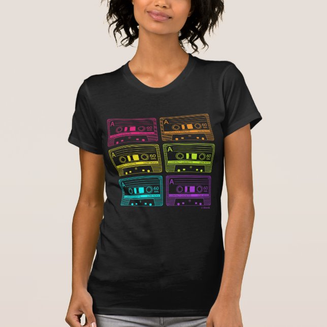 Camiseta Fitas de néon da mistura (Frente)