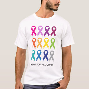 Camiseta Fitas do cancer para lutar todos os tipos de