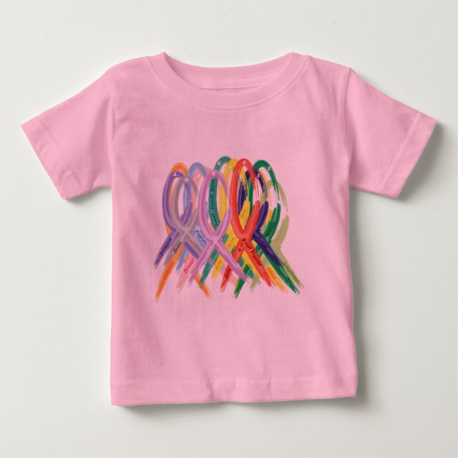 Camiseta Fitas multicolorido para conscientização (Frente)