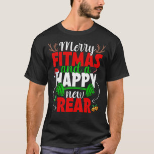 Camiseta Fitmas De feliz E Pesos De Malhação De Ano Traseir