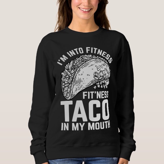 Camiseta Fitness Taco Funny Humorous Gym Graphic Novelty Sa (Frente)