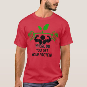 Camiseta Fitness workout gift Plant Protein, Vegan Vegetari