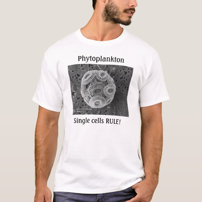 Camiseta Fitoplâncton, única REGRA das pilhas! (Frente)