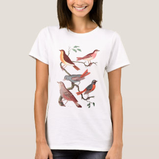 Camiseta Five lovely vintage birds