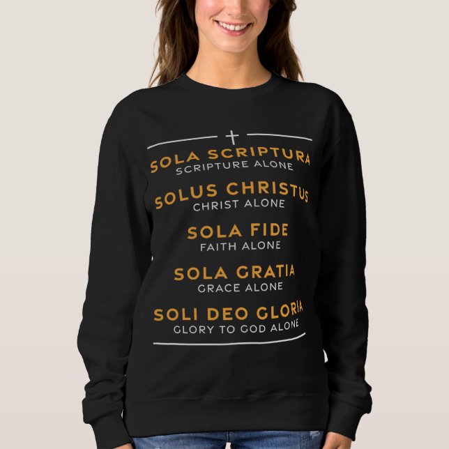 Camiseta Five Solas of the Reformation Protestant Luther Ch (Frente)