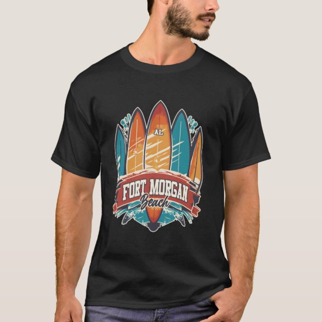 Camiseta Five Surfboards Fort Morgan Beach Al (Frente)