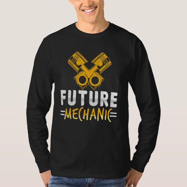 Camiseta Fixação Futura De Automóveis Mecânicos De Engenhei (Frente)
