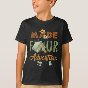 Camiseta Fiz Quatro Aventura 4º Aniversário Acampamento Tem