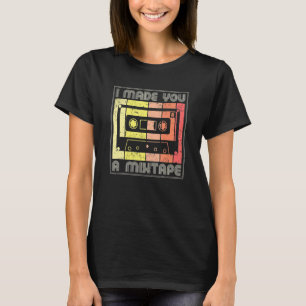 Camiseta Fiz-te uma fita cassete, fita cassete, 80s, com re