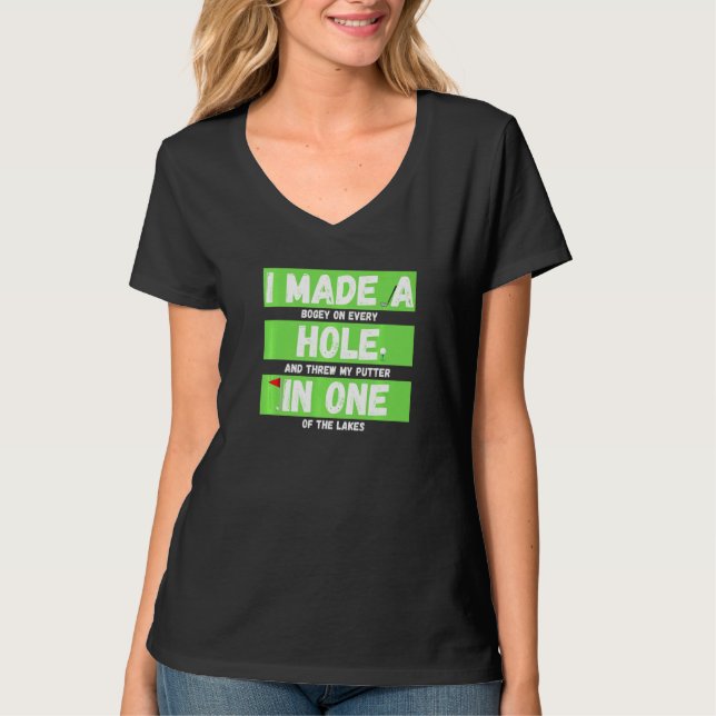 Camiseta Fiz Um Buraco Num Golfe E Mestre Golfe (Frente)