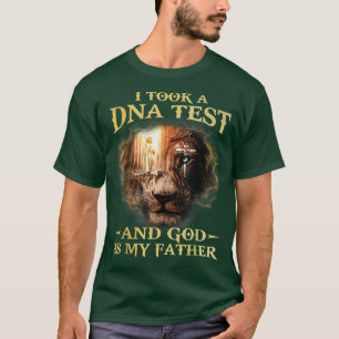 Camiseta Fiz Um Teste De DNA E Deus É Meu Pai Leão Jesus