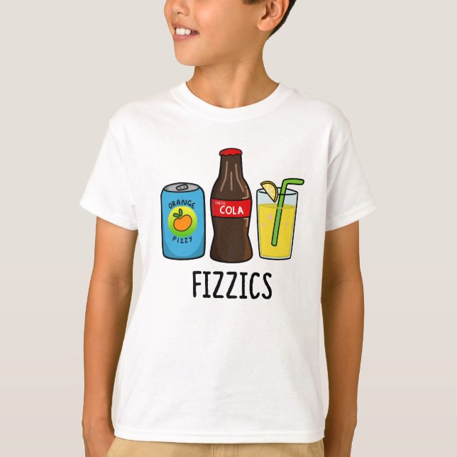 Camiseta Fizzics Engraçado Fizzy Cola Bebe Pun (Frente)