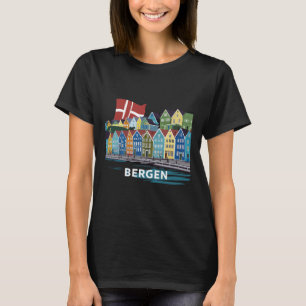 Camiseta Fjord Bergen Noruega Fantasia Fiordes da Noruega H