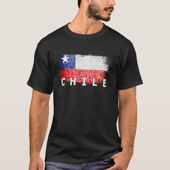 Camiseta Flag Chile Nationality State Origin (Frente)